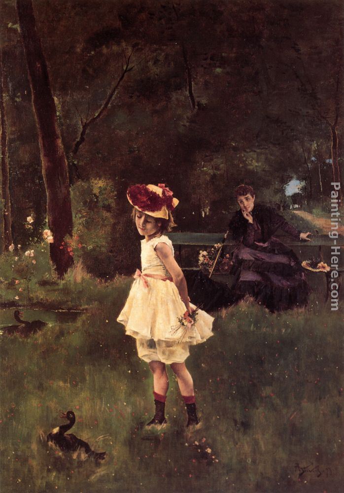Alfred Stevens Canvas Paintings page 2